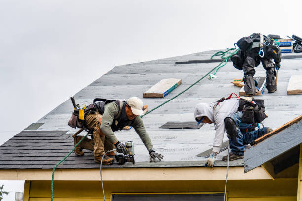 Professional Gutter Installation technician working in Avon, MN